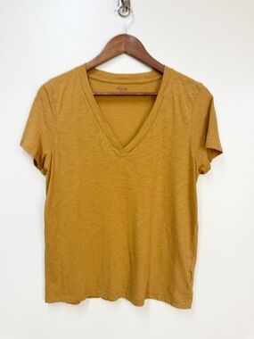 Madewell Whisper Cotton V-Neck Tee Size Medium Savannah Moss